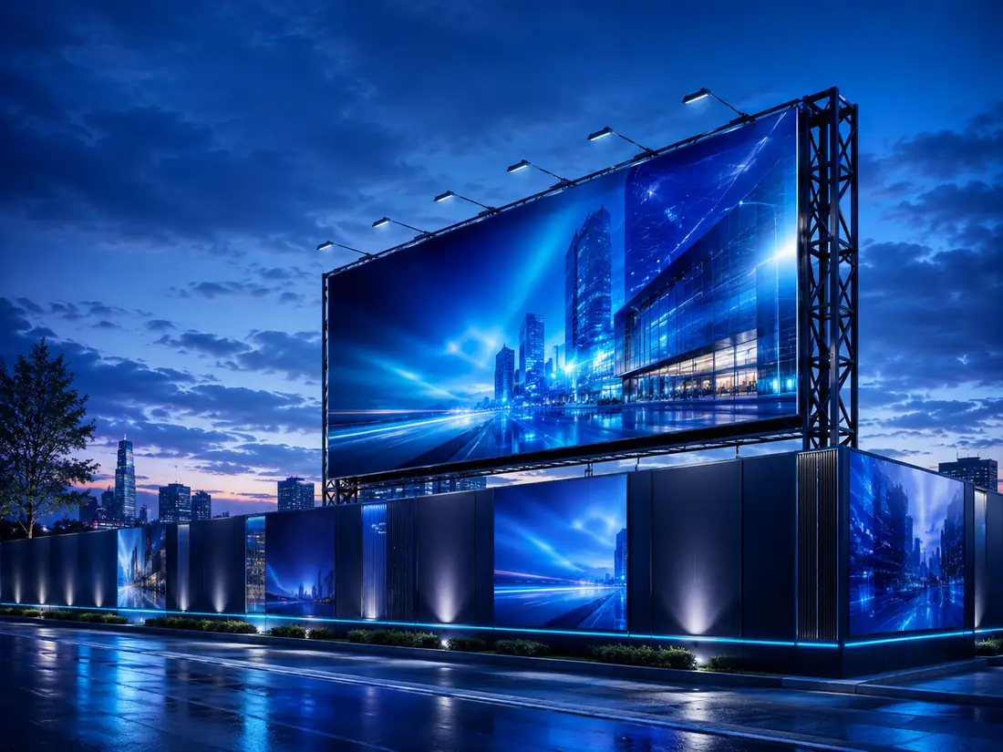 Mega billboard and fencing installation